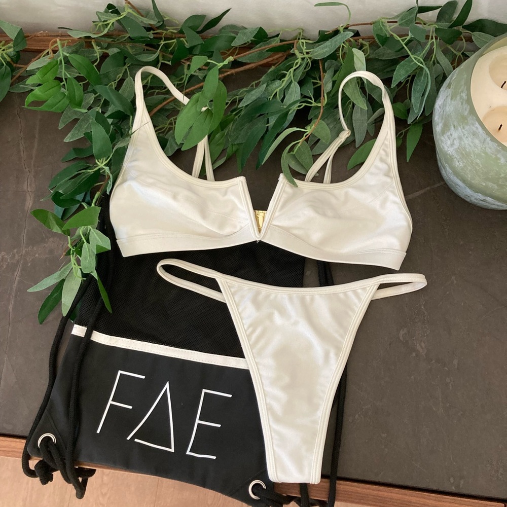 New FAE Swim Gypsy ivory bikini set M